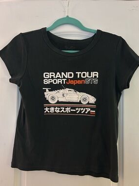 JOHN GALT BRANDY MELVILLE Grand Tour Sport Japan GTS Black Graphic Tee